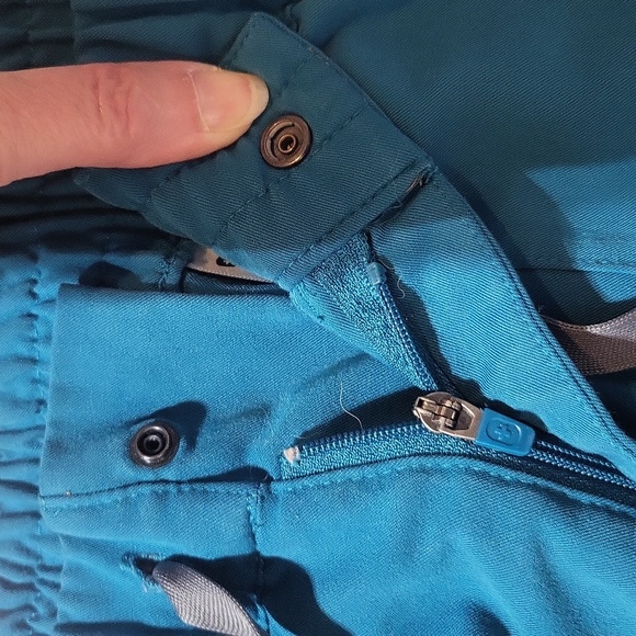 FIGS Technical Collection Teal Elastic Tie Waist Scrub Pants w/ lots of Pocket-M - Picture 6 of 13